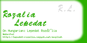 rozalia lepedat business card